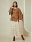 cheap Jackets &amp; Coats-Suede Fringed Flare Cuff Sleeve Jacket