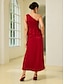 billige Kjoler til nyttårsaften-Solid Satin Sleeveless Maxi Dress