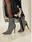 economico Boots-Rhinestone Studded High Heel Ankle Boots