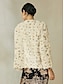 cheap Jackets &amp; Coats-Sequin Feather Elegant Long Sleeve Jacket