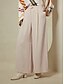 billige Two Piece Sets-sateng bluse i flere farger med skråhals &amp;amp; beige casual daily bukser todelt sett