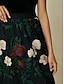 preiswerte Skirts-Virginia Floral Embroidery Midi Skirt