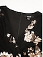 preiswerte Silvester Kleider-Sequin Floral Long Sleeve Mini Party Dress