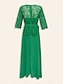 billige Kjoler til nyttårsaften-Lace Belted Chiffon Maxi Dress