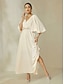 preiswerte Silvester Kleider-Beading Chiffon Half Sleeve Maxi Dress