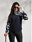 abordables Sudadera con Cremallera-Women&#039;s Floral Golf Pullover Sweatshirt