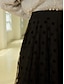 economico Skirts-Polka Dot Knit Mesh Midi Skirt