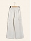 cheap Pants-Elegant Wide Leg Full Length Flap Pocket Pants