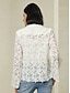 abordables chaquetas y abrigos-Button Down Lace Pocket Shacket