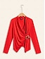 abordables Blouses-Metal Ruched Knit Long Sleeve Blouse