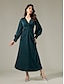 cheap Party Dresses-Satin Dark Green Twist Elegant Fashion Maxi Party Dress