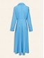 economico Vestiti casual-Cotton Button Up Casual Maxi Dress