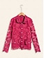 abordables chaquetas y abrigos-Button Down Lace Design Shacket