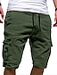 cheap Pants-Men&#039;s Basic Drawstring Shorts Tactical Cargo Cargo Shorts Plus Size Knee Length Pants Inelastic Daily Weekend Cotton Blend Chinese Style Mid Waist Outdoor Slim White Black Blue Wine Army Green S M L