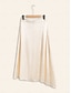 cheap Skirts-Charmeuse Beige Irregular Hem Midi Skirts