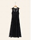 abordables Vestidos de Nochevieja-Sleeveless Lace Maxi Dress