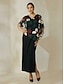 preiswerte Silvester Kleider-Embroidered Floral Sleeveless Maxi Dress