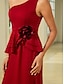 cheap Party Dresses-Satin Solid Sleeveless Mismatched Maxi Dress