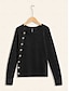 billige Sweaters-Button Up Cropped Knit Shirt