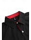 abordables Chemises pour hommes-Homme Chemise Chemise boutonnée Chemise à col Bleu marine Noir rouge Blanche Bleu Manche Courte Plein Col Mariage Travail Vêtement Tenue