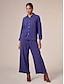 billige Two Piece Sets-Linen Drop Shoulder Pocket Shirt Set