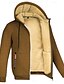 cheap Hoodies-Men&#039;s Solid Color Sherpa Zip Hoodie Sweatshirt Jacket