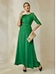 cheap Party Dresses-Chiffon Lace Belted Elegant Maxi Dress