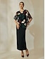 economico Abiti da festa-Embroidered Floral Sleeveless Maxi Dress