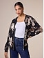 cheap Jackets &amp; Coats-Sequin Crew Neck Bomber Jacket