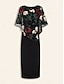 economico Abiti da festa-Embroidered Floral Sleeveless Maxi Dress