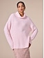 abordables Jerséis-Ribbed Knit Wool Sequins Drop Shoulder Sweater