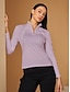 abordables vêtements pour femmes-Long Sleeve Polo Golf Shirt