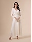 baratos Vestidos de Renda-Pearl Chiffon Cold Shoulder Maxi Dress