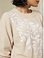 billige Sweaters-Embroidered Knit Wool Pullover Sweater