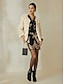 abordables vestes et manteaux-Sequin Feather Long Sleeve Jacket