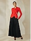 cheap Two Piece Sets-Knitwear Crossover Collar Blouse Wide Leg Pants Two Piece Set