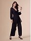 cheap Jumpsuits-Asymmetrical Deep V Wide-legged Jumpsuit