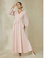 abordables Robes Soirée-Ruffle Wrap Chiffon Maxi Dress