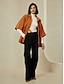 cheap Jackets &amp; Coats-Cotton Elegant Fringe Hem Fleece Lapel Jacket