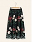 economico gonne-Embroidery Floral Virginia Midi Skirt