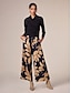 preiswerte Pants-Printing Satin Wide Leg Casual Pants