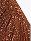 baratos Vestidos de Renda-Ruched Sequin Shoulder Midi Dress