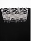 preiswerte T-Shirts-Square Neck Cotton Lace Long Sleeve T shirt