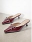economico pumps e tacchi-Chic Patent Bow Detail Slip On Heels