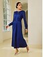 abordables Robes Soirée-Solid Long Sleeve Mismatched Maxi Dress