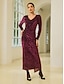 economico Abiti da festa-Vintage Ruched Velvet Maxi Dress