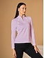 abordables vêtements pour femmes-Long Sleeve Polo Golf Shirt