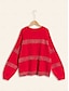 cheap Sweaters-Chenille Set-in Crew Neck Ribbed Knit Sweater