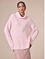 abordables Jerséis-Ribbed Knit Wool Sequins Drop Shoulder Sweater