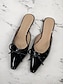 economico pumps e tacchi-Chic Patent Bow Detail Slip On Heels